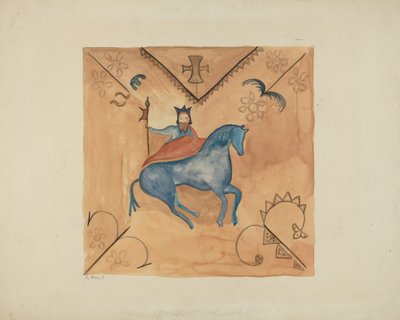 St. George malet på hjorteskind, 19351942. af E. Boyd