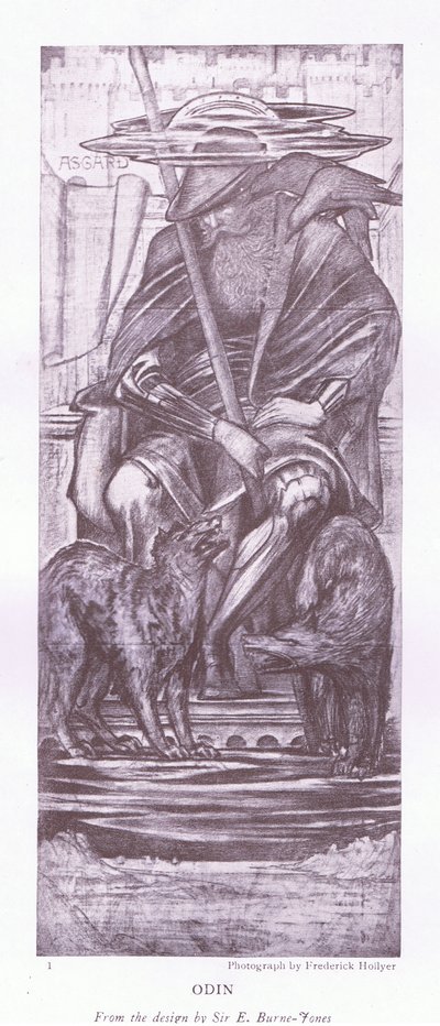 Odin-et design af E Burne Jones, 1920