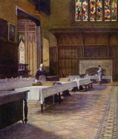 Eton: The College Dining Hall (farve litho) af E. D. Brinton