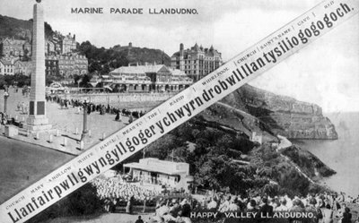 Happy Valley and Marine Parade, Llandudno, 20. århundrede af E. Dennis