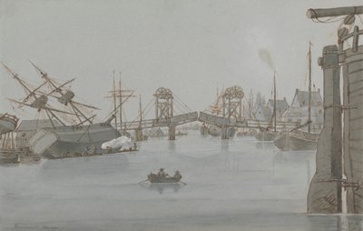 Yarmouth Bridge, august 1829 af E. M. Henderson
