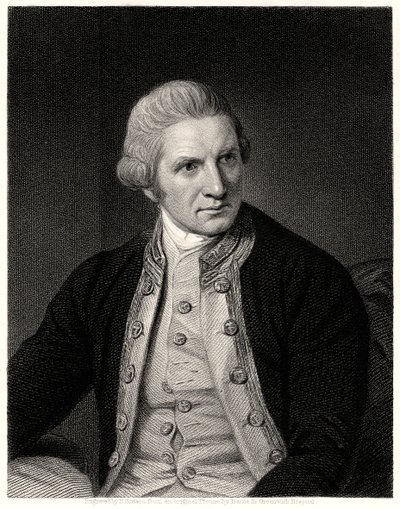 Kaptajn Cook, 1800-tallet af E. Scriven