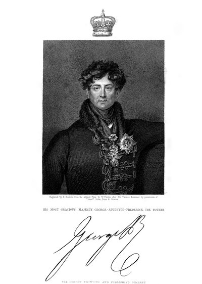 George IV, konge af Storbritannien og Irland og af Hannover, 1800-tallet. af E. Scriven