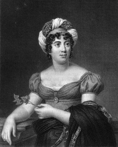 Germaine de Stael, fransk forfatter, romanforfatter og politisk propagandist, 1836. af E. Scriven