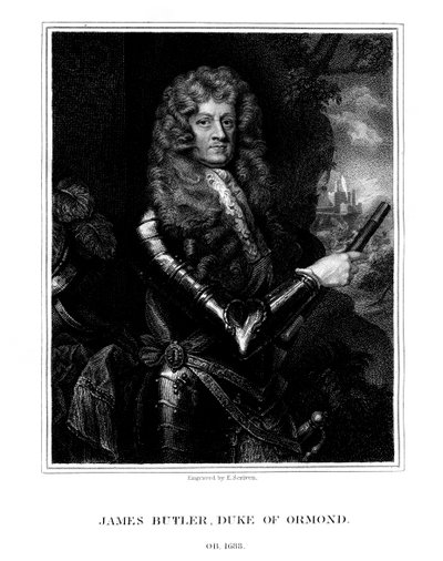 James Butler, 1. hertug af Ormonde, anglo-irsk statsmand og soldat, 1824. af E. Scriven