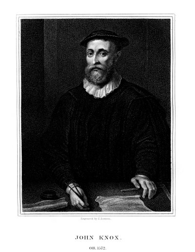 John Knox, skotsk religiøs reformator, 1825. af E. Scriven