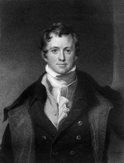 Sir Humphrey Davy, kemiker og fysiker fra Cornwall, 1845. af E. Scriven