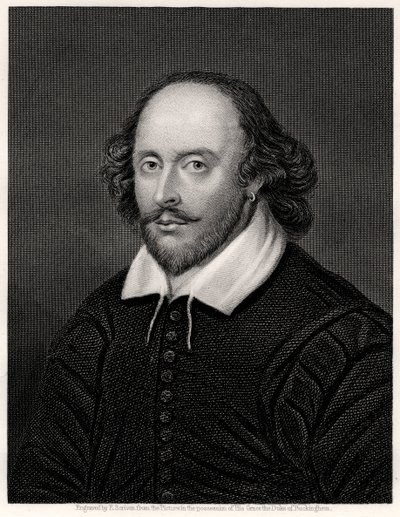 William Shakespeare, engelsk dramatiker, 1800-tallet af E. Scriven
