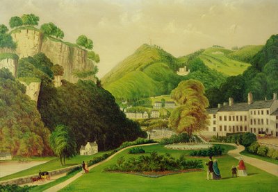Matlock Bath fra grunden til Bath Hotel, 1895 af E. Wray