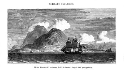 Øen Montserrat i Det Caribiske Hav, 1800-tallet af E de Berard