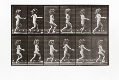 Børneløb, plade 469 fra Animal Locomotion, 1887 af Eadweard Muybridge