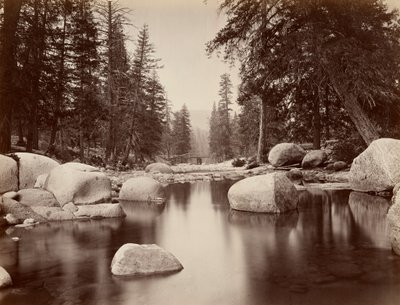 Clark & Moore, Merced River, Yosemite af Eadweard Muybridge