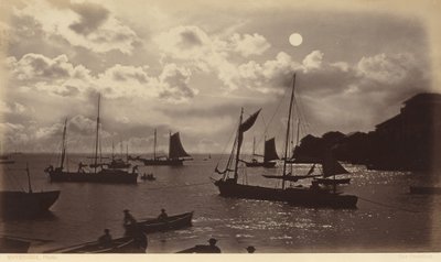 Måneskinseffekt - Panamabugten, 1877 (foto) af Eadweard Muybridge