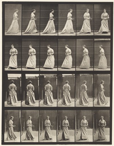 Tavle 100. Dreje- og opstigende trapper, 1885 af Eadweard Muybridge