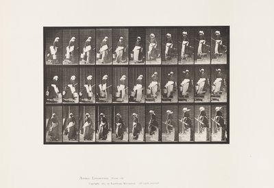 Plade 148. Nedadgående trapper, vende bærespand vand af Eadweard Muybridge