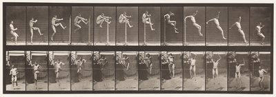 Tallerken 152. Springning; Løb lige højdespring (sko) af Eadweard Muybridge