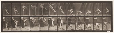 Tavle 157. Springning; Løb Twist Højdespring af Eadweard Muybridge