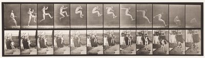 Tallerken 159. Springning; Løb bredt hop (sko) af Eadweard Muybridge