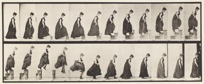Plade 173. Stigende trin og hoppe af, 1885 af Eadweard Muybridge