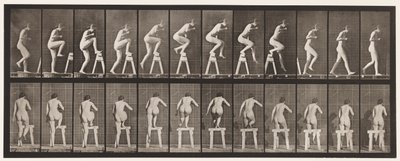 Tallerken 178. At træde på og over en bukke af Eadweard Muybridge