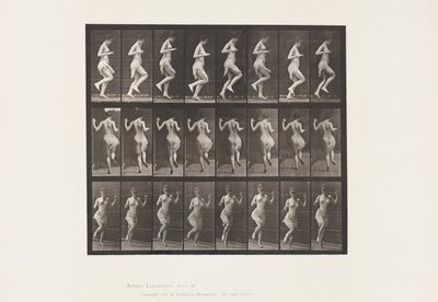 Tavle 185. Hopping On Left Fod, 1885 af Eadweard Muybridge