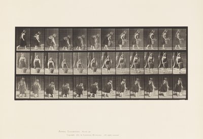 Plade 217. Bøje, løfte og bære 30 lb kurv, 1885 af Eadweard Muybridge