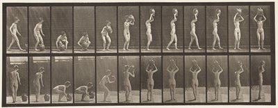 Plade 222. Bøjning og løft af vandkrukken til hovedet og drejning af Eadweard Muybridge