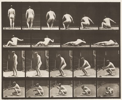Tavle 257. Liggende på jorden, 1885 af Eadweard Muybridge