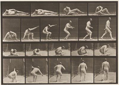 Tavle 258. Opstår fra jorden og går af af Eadweard Muybridge