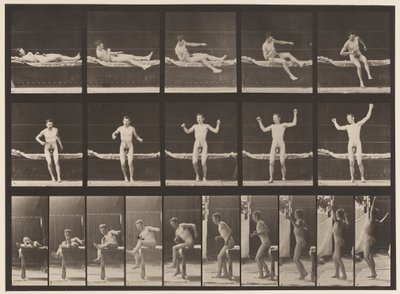 Tavle 260. Opstår fra sofa og strækarme, 1885 af Eadweard Muybridge