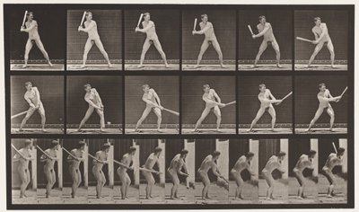 Plade 275.Base-ball; Batting (lav bold) af Eadweard Muybridge