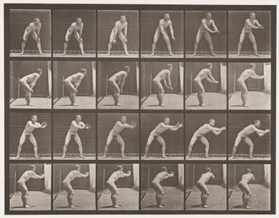 Plade 280.Base-ball; Fangst, 1885 af Eadweard Muybridge