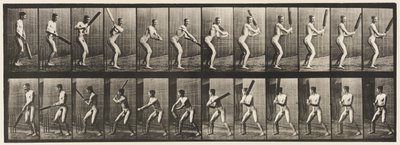 Tallerken 293.Cricket; Batting; Back Cut, 1885 af Eadweard Muybridge