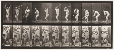 Tavle 308. At kaste hammeren, 1885 af Eadweard Muybridge