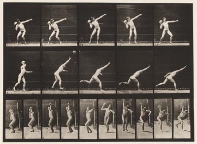 Plade 314. Hæver en 20-lb sten af Eadweard Muybridge