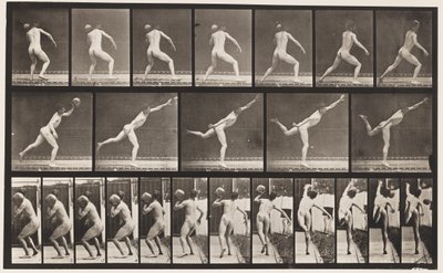 Plade 316. Heaving a 20-lb Rock, 1885 af Eadweard Muybridge