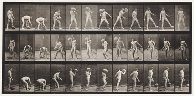 Plade 317. Hæver en 70-lb sten af Eadweard Muybridge