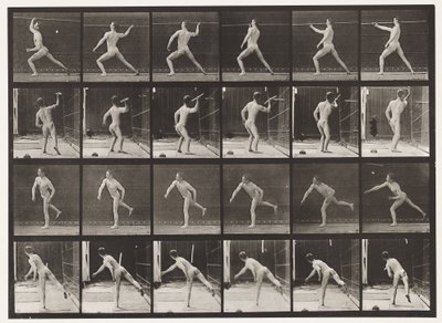 Tavle 360. At kaste et spyd, 1872-1885 af Eadweard Muybridge