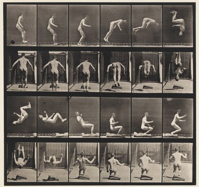 Plade 363. Løbende saltomortale, 1885 af Eadweard Muybridge
