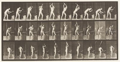 Tavle 378. Smed, Hamring på Ambolt, To Hænder af Eadweard Muybridge