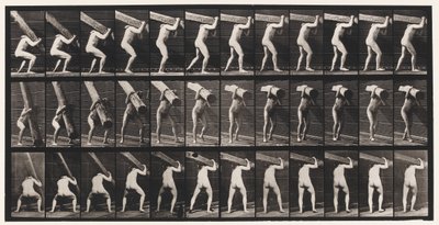 Plade 383. Løfter A Log On Skulder af Eadweard Muybridge