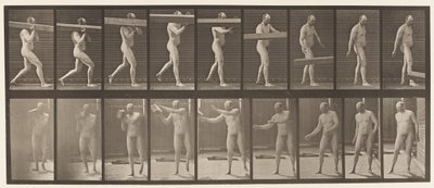 Plade 384. Løfter A Log On Skulder af Eadweard Muybridge
