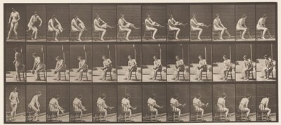 Tallerken 418. Toilet, Sidde og Strømper, 1872-1885 af Eadweard Muybridge
