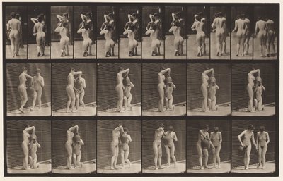 Plade 453. To Modeller; 8 knæ, drikkevarer fra vandkrukke i hænderne af Eadweard Muybridge