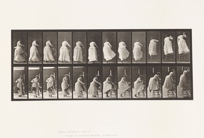 Plade 457. Træder på stolen og rækker op af Eadweard Muybridge