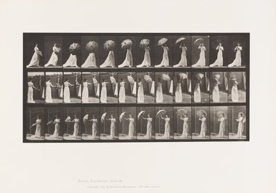Plade 461. Åbning af en parasol og vending af Eadweard Muybridge