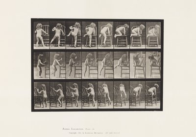 Tallerken 475. Barn, rejser sig på stolen af Eadweard Muybridge