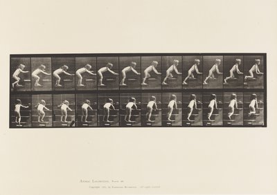 Tallerken 480. Barn, gående og kravlende ovenpå af Eadweard Muybridge