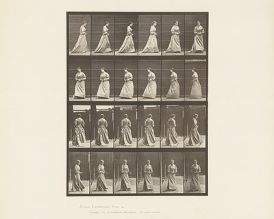 Tavle 48. Buket til at gå og vende rundt i begge hænder, 1885 af Eadweard Muybridge