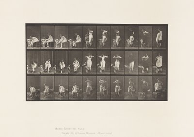 Plade 494. Toilettets forskellige faser af Eadweard Muybridge